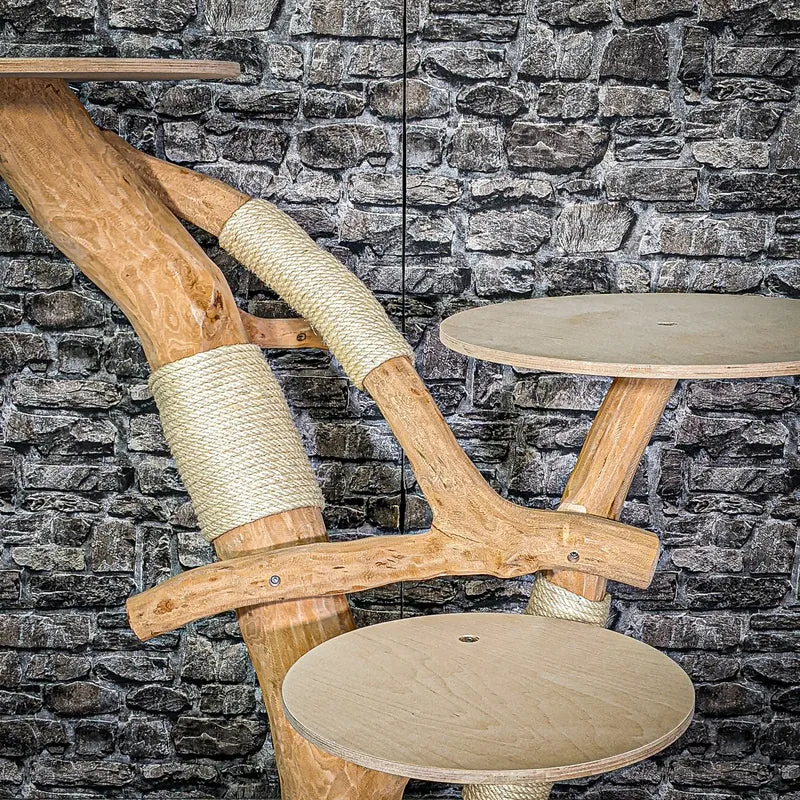 Naturkratzbaum 3004 Kratzbaum Natur Holz Design 120 cm hoch Katzenbaum