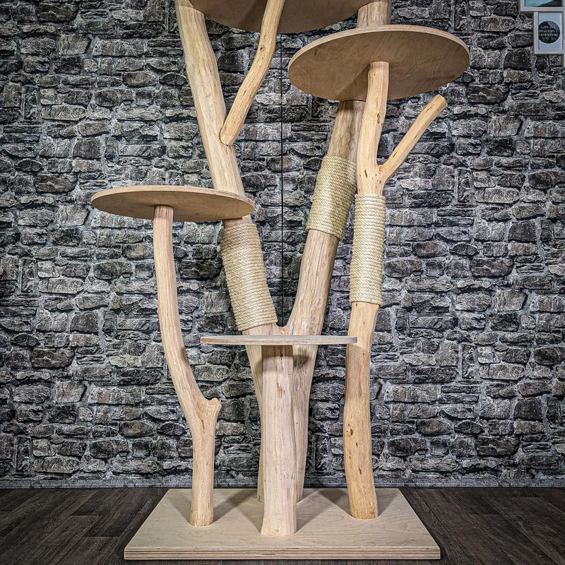 Naturkratzbaum 3001 Kratzbaum Natur Holz Design 183 cm hoch Katzenbaum