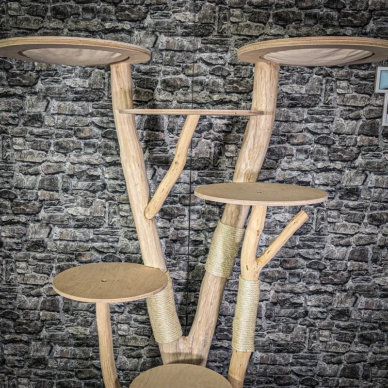 Naturkratzbaum 3001 Kratzbaum Natur Holz Design 183 cm hoch Katzenbaum