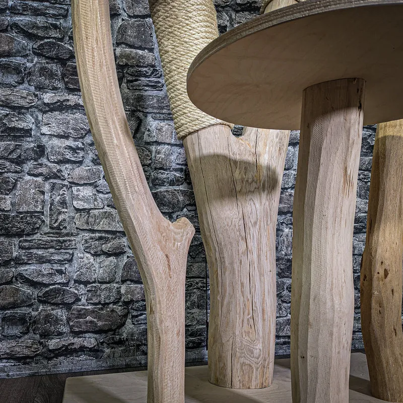 Naturkratzbaum 3001 Kratzbaum Natur Holz Design 183 cm hoch Katzenbaum