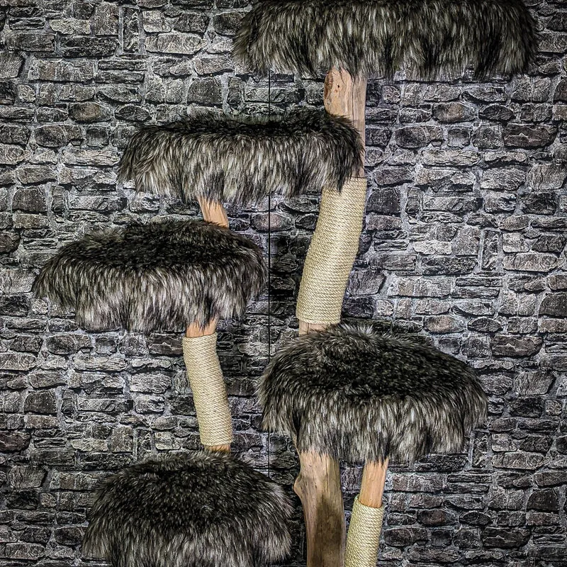 Naturkratzbaum 2999 Kratzbaum Natur Holz Design 175 cm hoch Katzenbaum