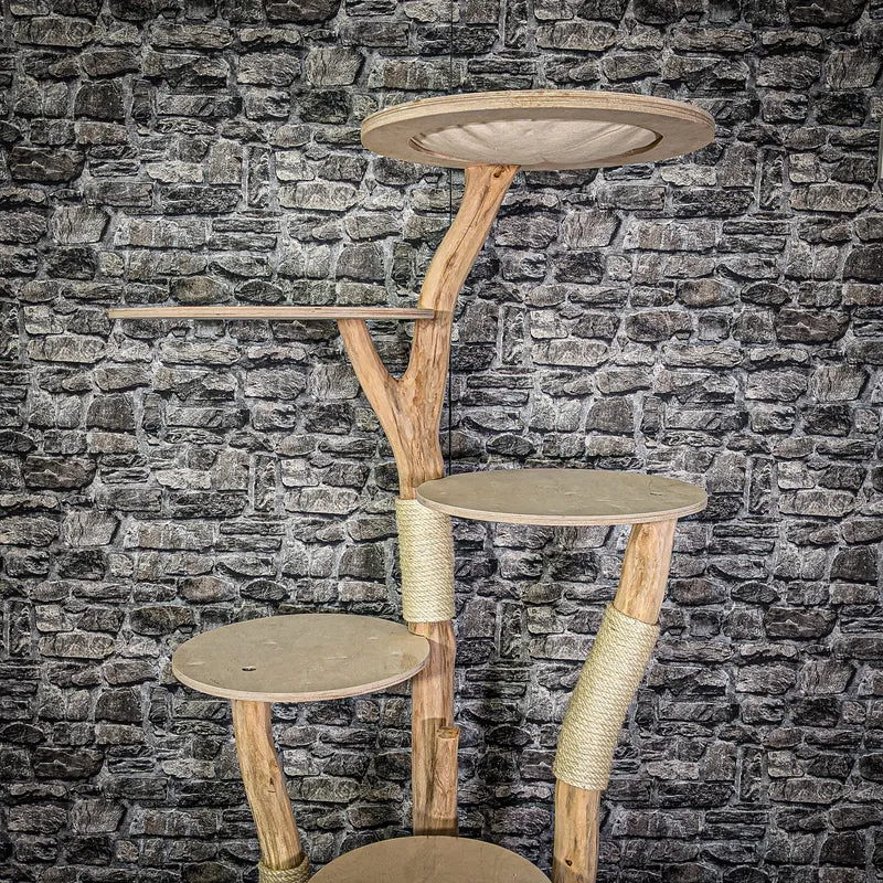 Naturkratzbaum 2997 Kratzbaum Natur Holz Design 174 cm hoch Katzenbaum