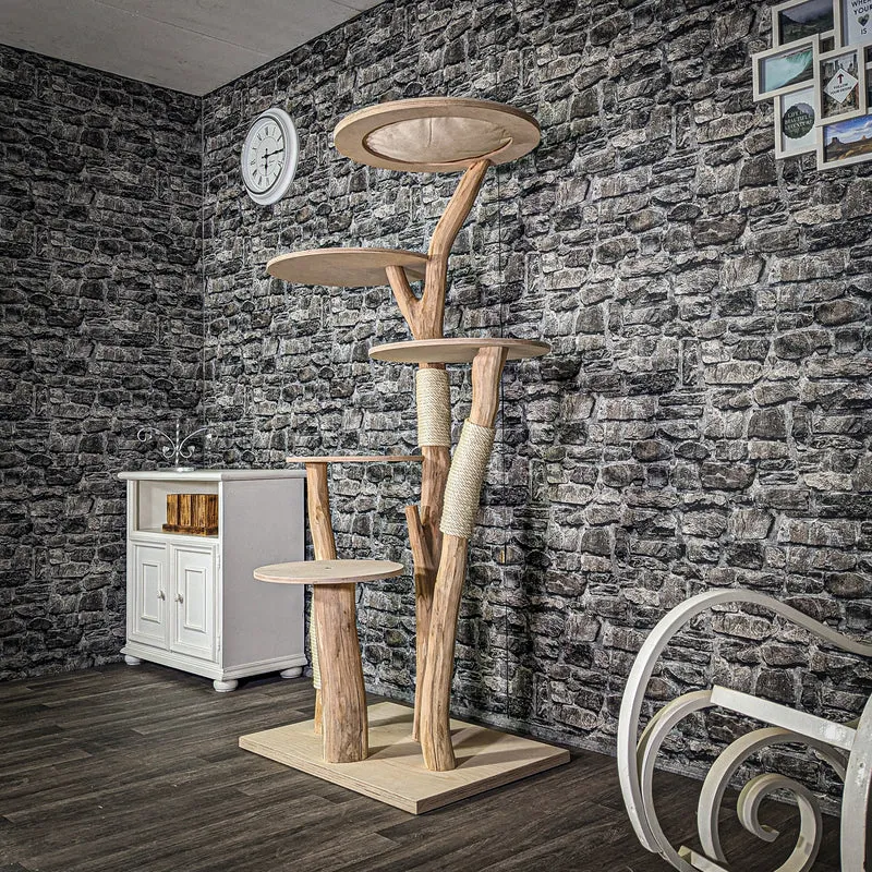Naturkratzbaum 2997 Kratzbaum Natur Holz Design 174 cm hoch Katzenbaum