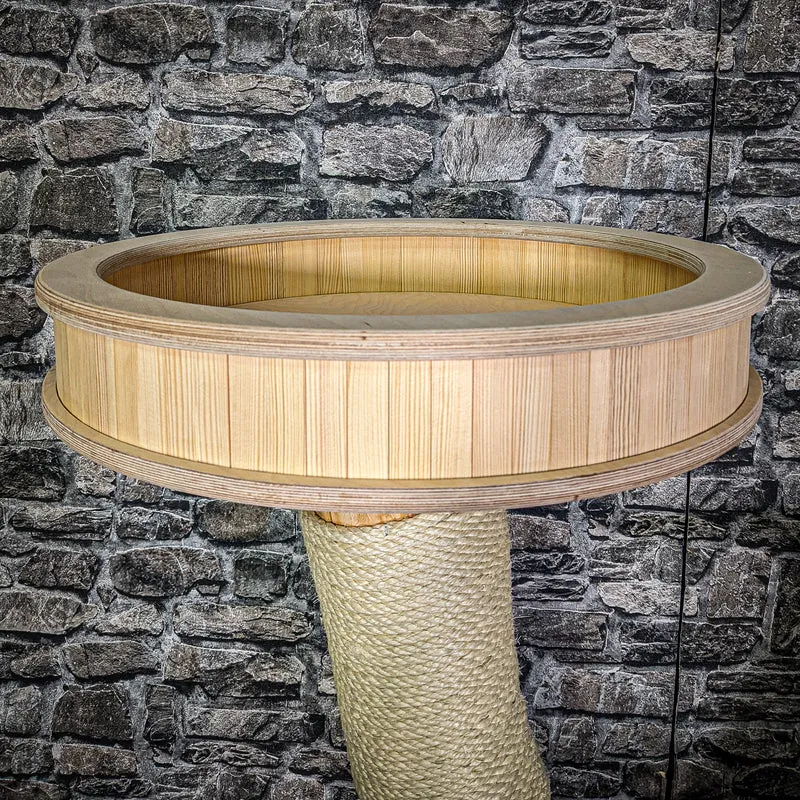 Naturkratzbaum 2996 Kratzbaum Natur Holz Design 123 cm hoch Katzenbaum