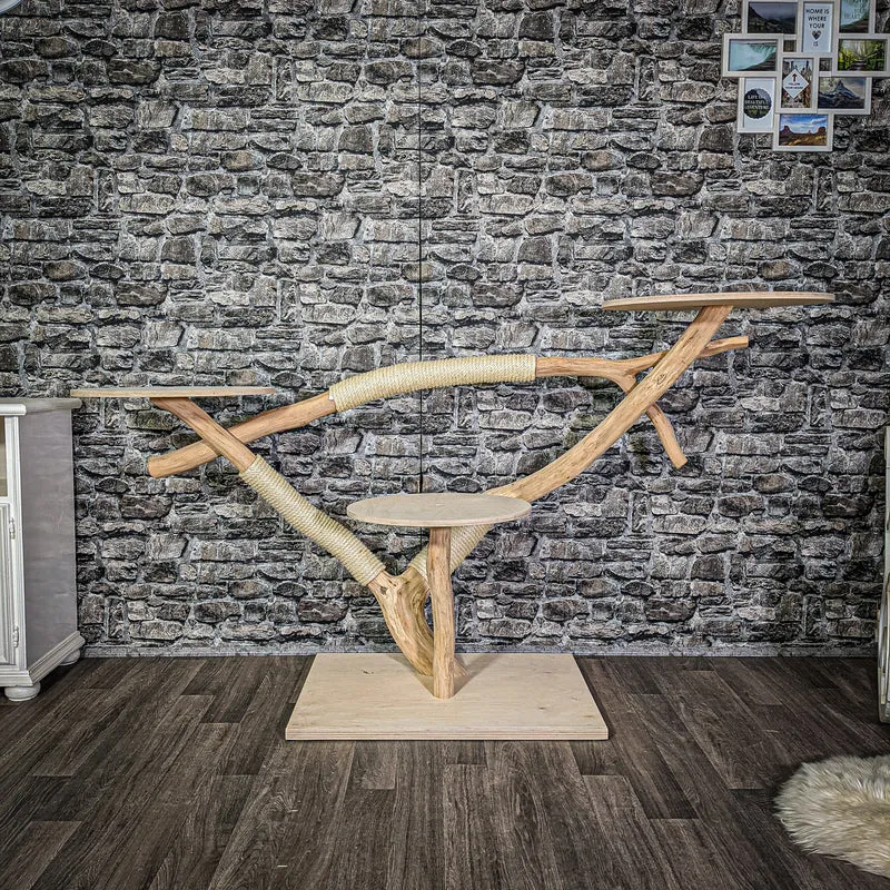 Naturkratzbaum 2994 Kratzbaum Natur Holz Design 105 cm hoch Katzenbaum
