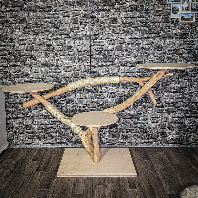Naturkratzbaum 2994 Kratzbaum Natur Holz Design 105 cm hoch Katzenbaum
