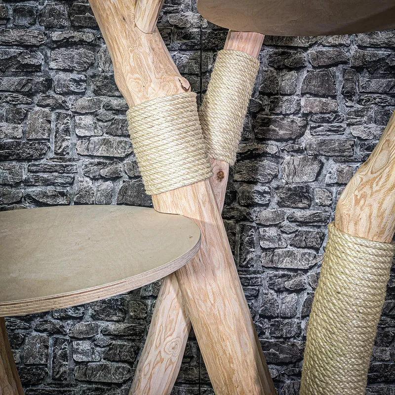Naturkratzbaum 2993 Kratzbaum Natur Holz Design 202 cm hoch Katzenbaum