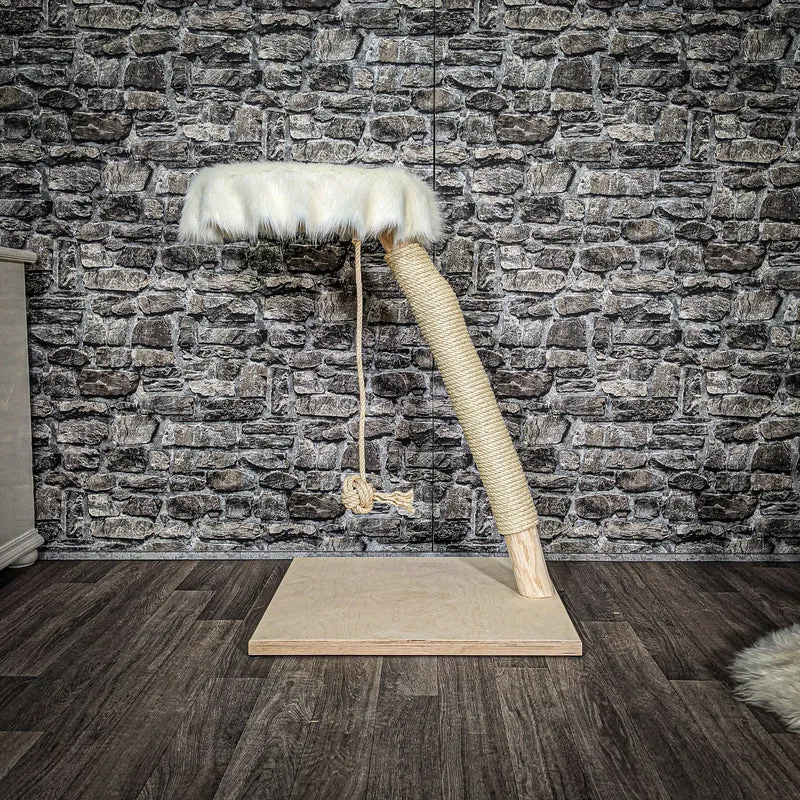 Katzenbett 90 cm hoch Natur Holz Design Kratzbaum 2601 Naturkratzbaum