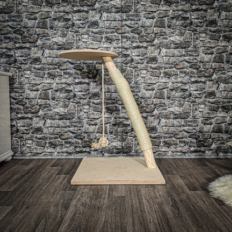 Katzenbett 90 cm hoch Natur Holz Design Kratzbaum 2601 Naturkratzbaum