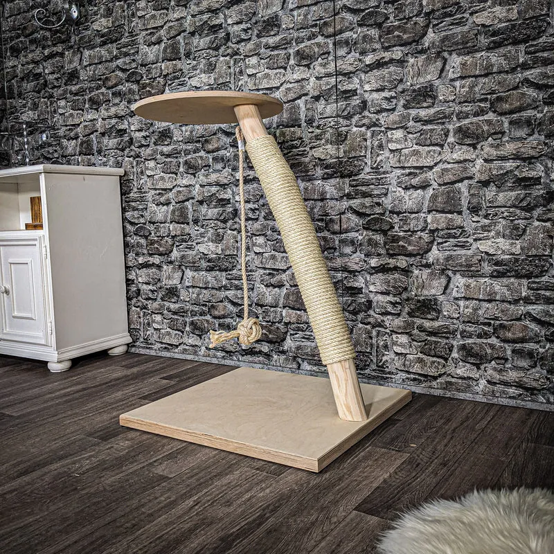 Katzenbett 90 cm hoch Natur Holz Design Kratzbaum 2601 Naturkratzbaum