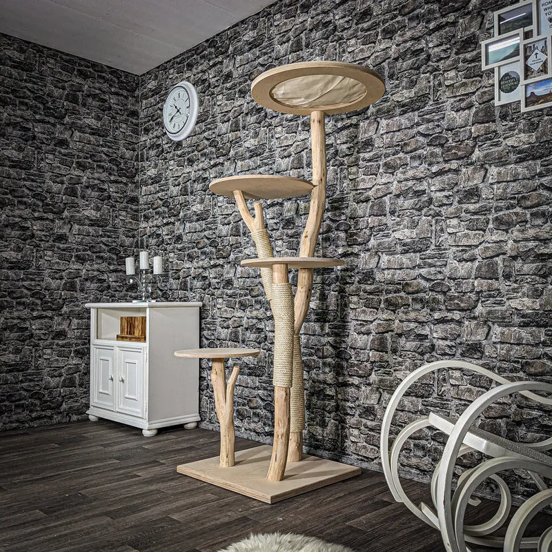 Naturkratzbaum 2595 Kratzbaum Natur Holz Design 170 cm hoch