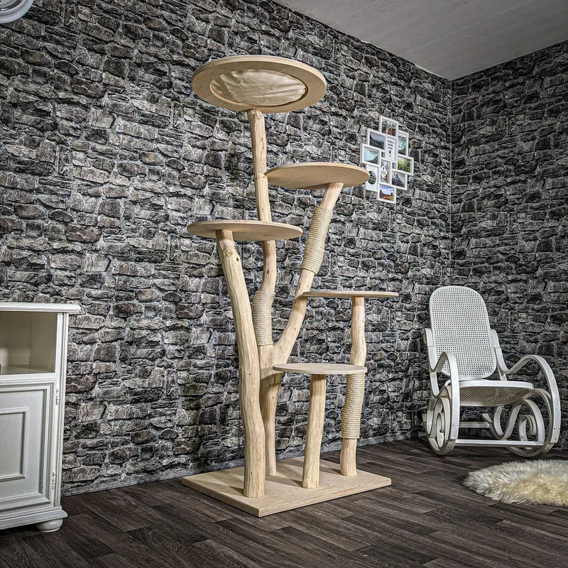 Naturkratzbaum 2588 Kratzbaum Natur Holz Design 175 cm hoch