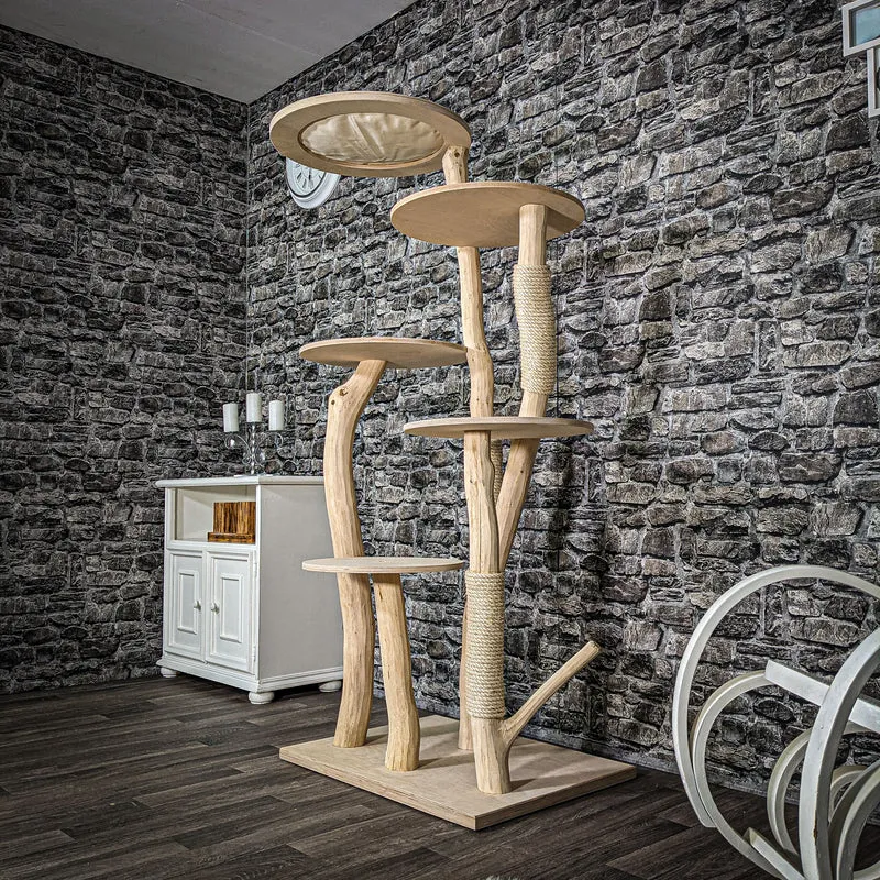 Naturkratzbaum 2588 Kratzbaum Natur Holz Design 175 cm hoch