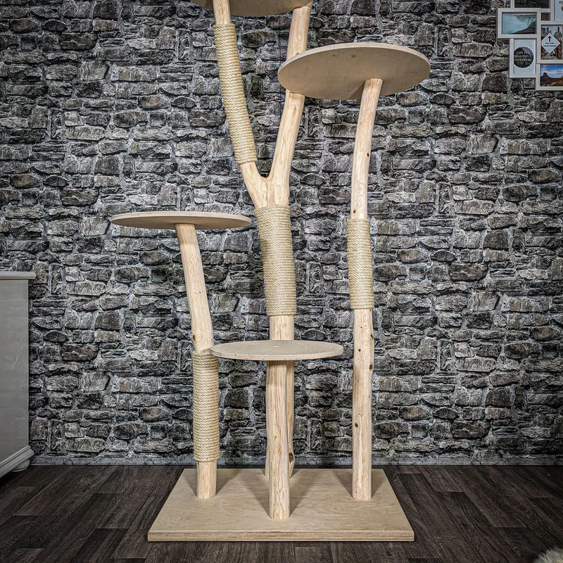 Naturkratzbaum 2589 Kratzbaum Natur Holz Design 210 cm hoch