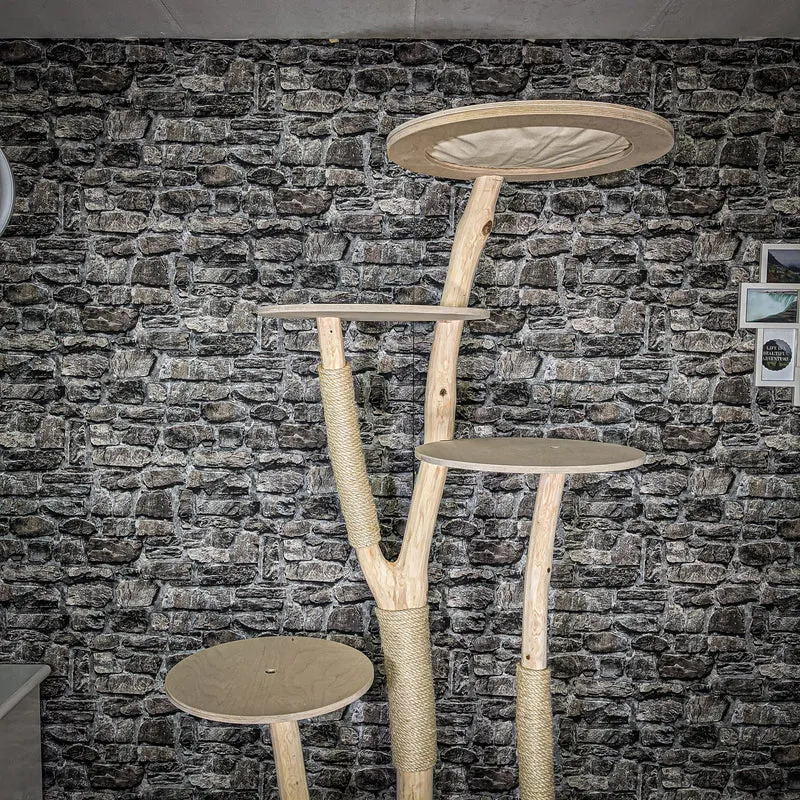 Naturkratzbaum 2589 Kratzbaum Natur Holz Design 210 cm hoch
