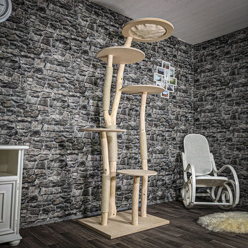 Naturkratzbaum 2589 Kratzbaum Natur Holz Design 210 cm hoch