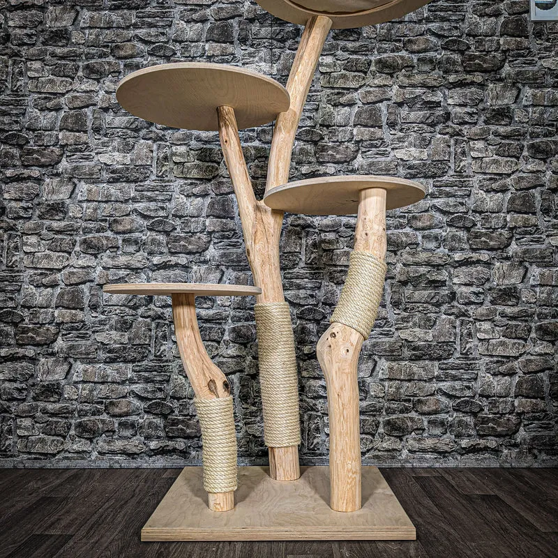 Naturkratzbaum 2591 Kratzbaum Natur Holz Design 145 cm hoch
