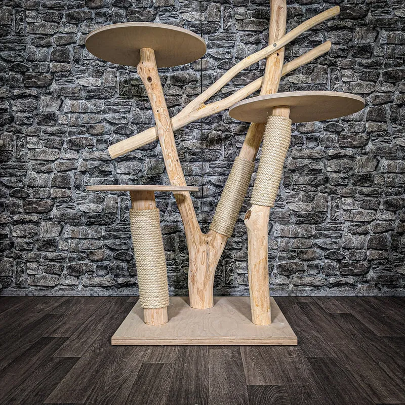 Naturkratzbaum 2592 Kratzbaum Natur Holz Design 145 cm hoch