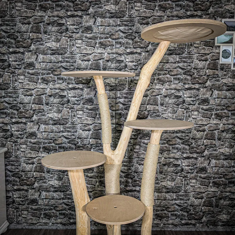 Naturkratzbaum 2594 Kratzbaum Natur Holz Design 173 cm hoch