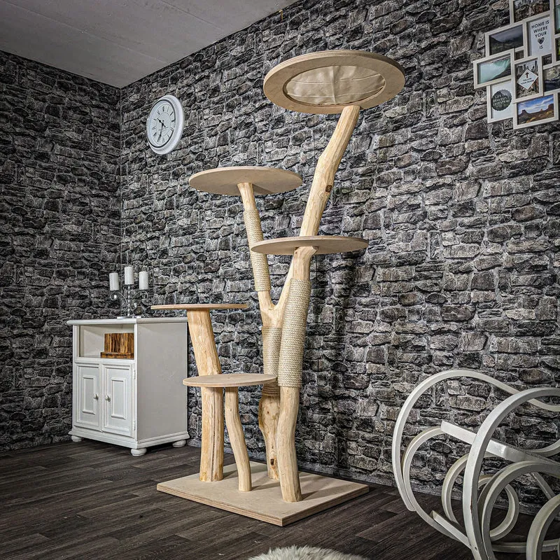 Naturkratzbaum 2594 Kratzbaum Natur Holz Design 173 cm hoch