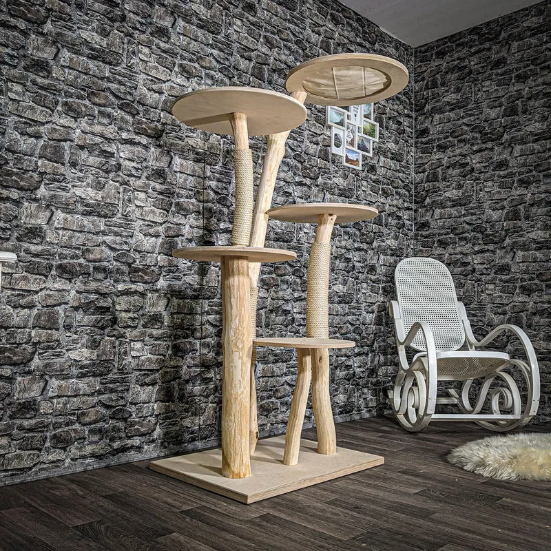 Naturkratzbaum 2594 Kratzbaum Natur Holz Design 173 cm hoch