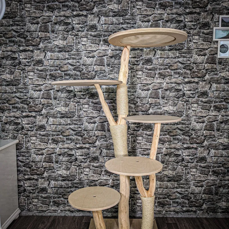 Naturkratzbaum 2596 Kratzbaum Natur Holz Design 166 cm hoch