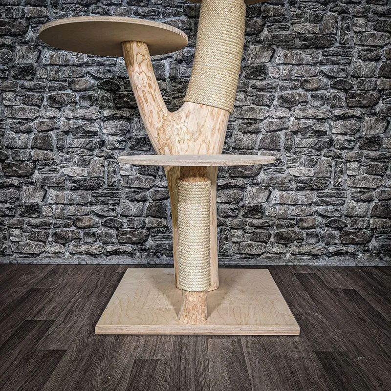 Naturkratzbaum 2597 Kratzbaum Natur Holz Design 122 cm hoch