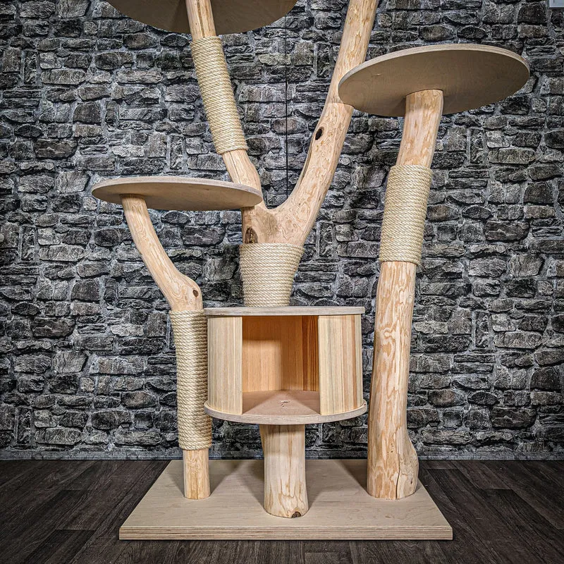 Naturkratzbaum 2599 Kratzbaum Natur Holz Design 174 cm hoch