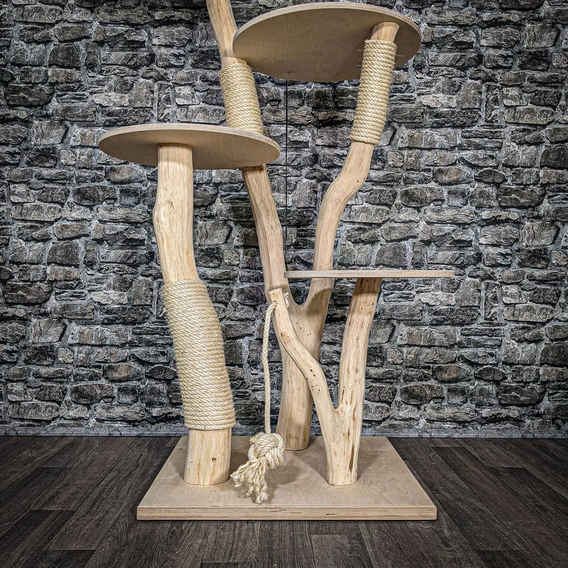 Naturkratzbaum 2600 Kratzbaum Natur Holz Design 145 cm hoch