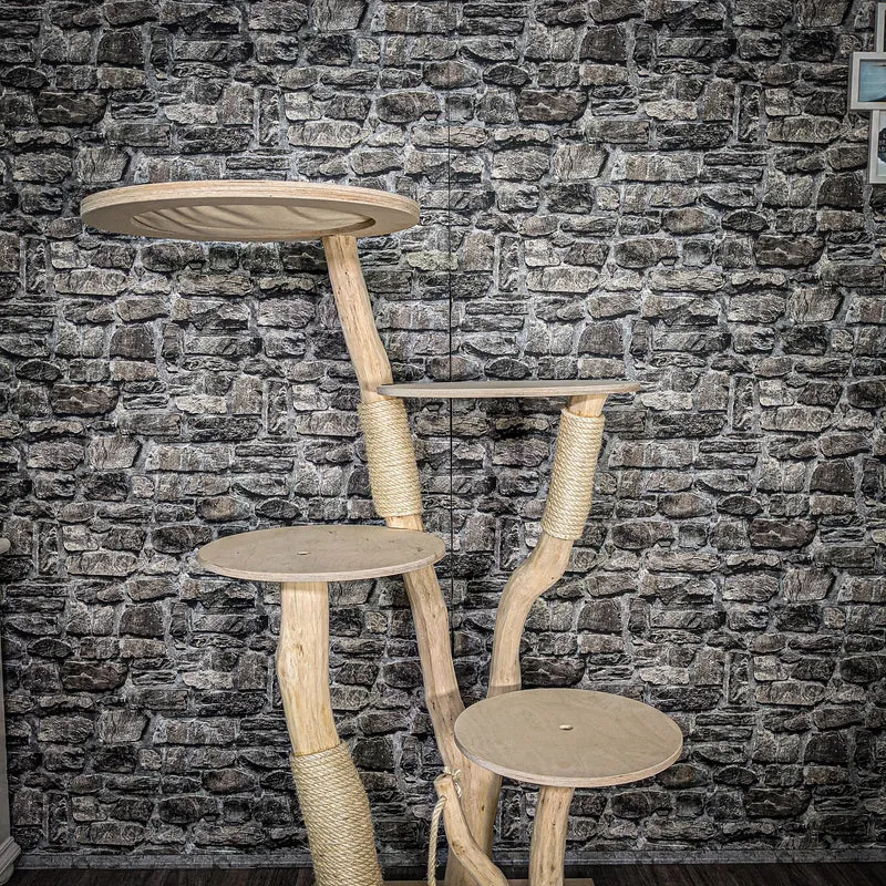Naturkratzbaum 2600 Kratzbaum Natur Holz Design 145 cm hoch