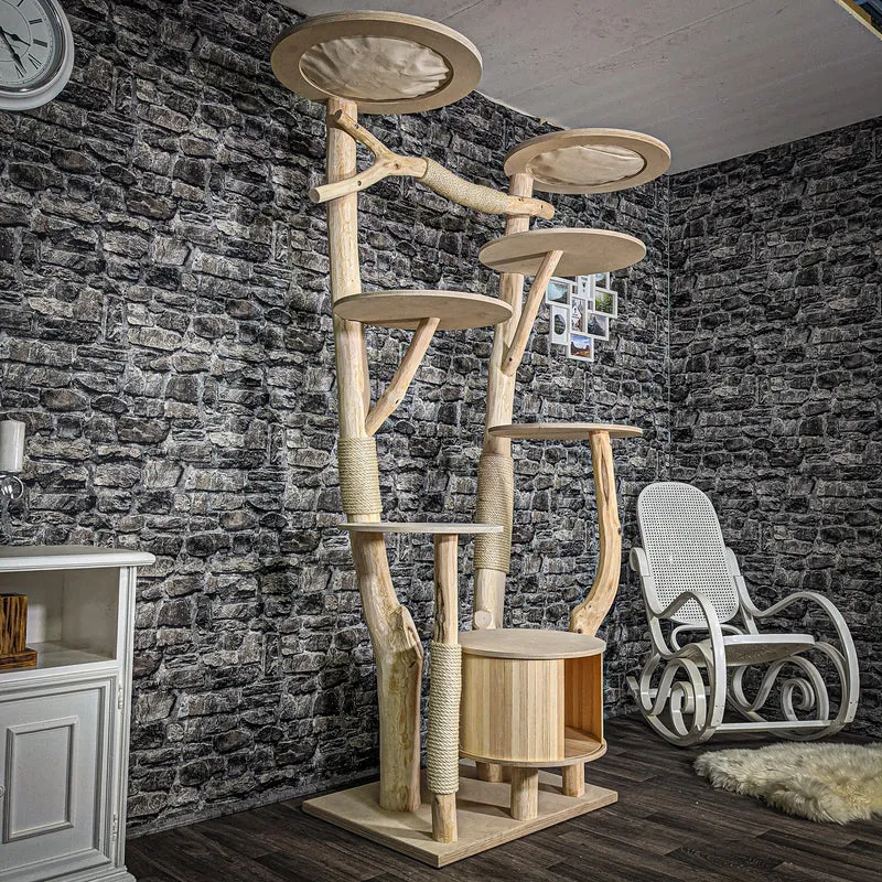 Naturkratzbaum 2583 Kratzbaum Natur Holz Design 210 cm hoch