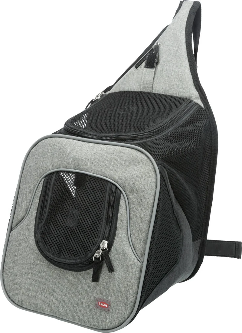 Luftdurchlässiger Cross-Body Hundetragerucksack Fronttasche Savina aus Mesh-Gewebe mit Taillengurt