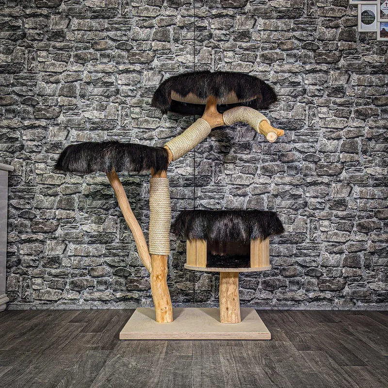 Naturkratzbaum 114 cm hoch Kratzbaum Natur Holz Design 2837 Katzenbaum