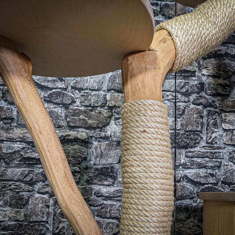 Naturkratzbaum 114 cm hoch Kratzbaum Natur Holz Design 2837 Katzenbaum