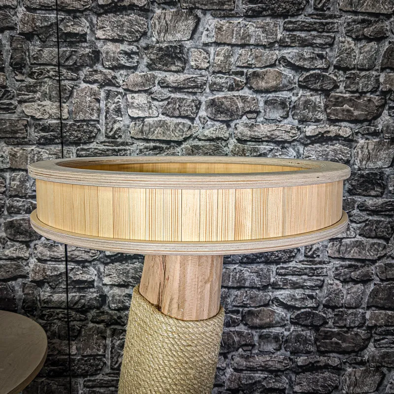 Naturkratzbaum 123 cm hoch Kratzbaum Natur Holz Design 2838 Katzenbaum