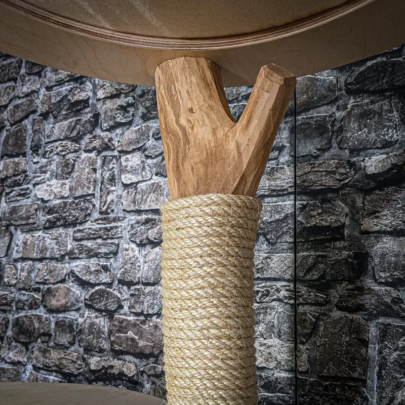 Naturkratzbaum 176 cm hoch Kratzbaum Natur Holz Design 2841 Katzenbaum