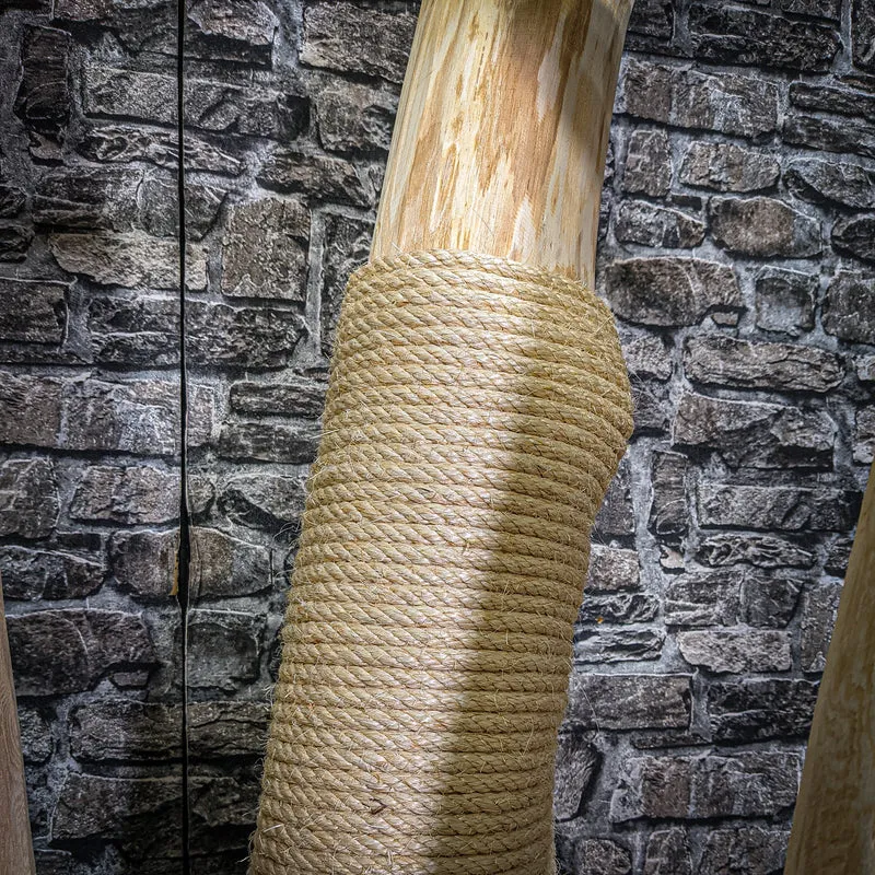 Naturkratzbaum 136 cm hoch Kratzbaum Natur Holz Design 2844 Katzenbaum