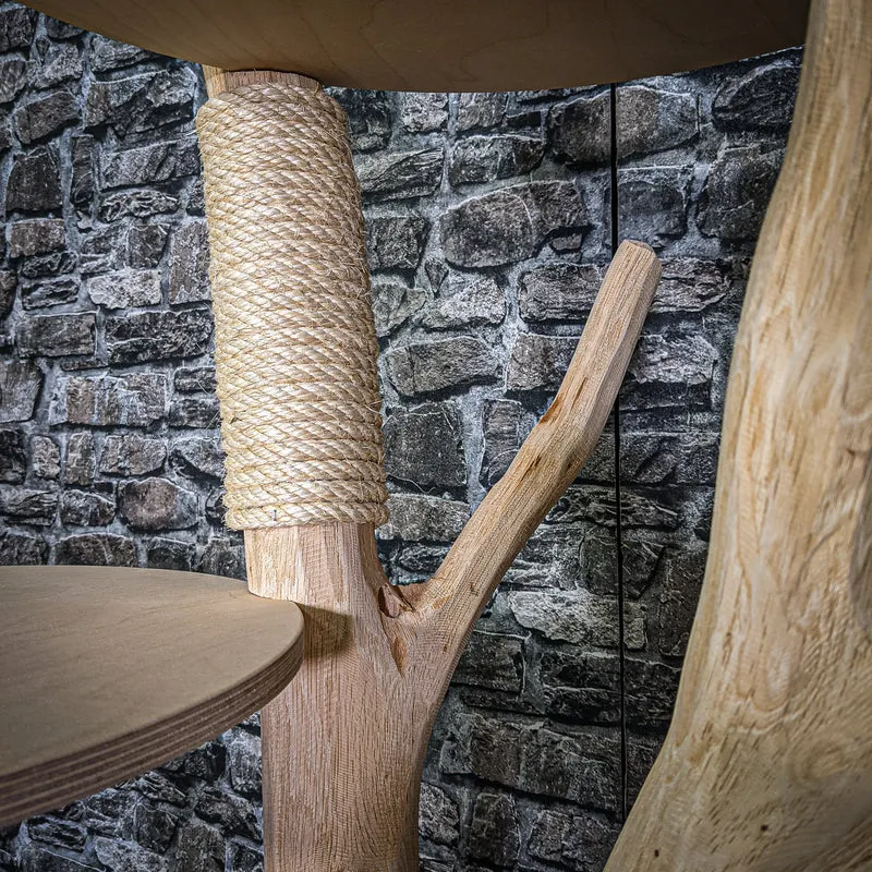 Naturkratzbaum 144 cm hoch Kratzbaum Natur Holz Design 2845 Katzenbaum