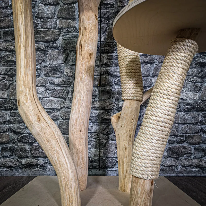 Naturkratzbaum 144 cm hoch Kratzbaum Natur Holz Design 2845 Katzenbaum