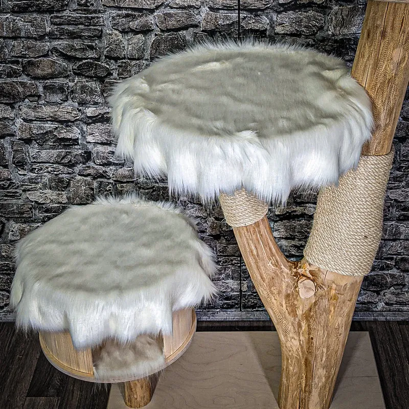 Naturkratzbaum 2849 Kratzbaum Natur Holz Design 132 cm hoch Katzenbaum