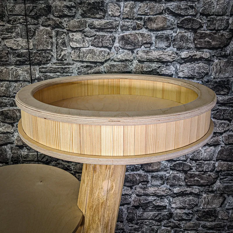 Naturkratzbaum 2849 Kratzbaum Natur Holz Design 132 cm hoch Katzenbaum