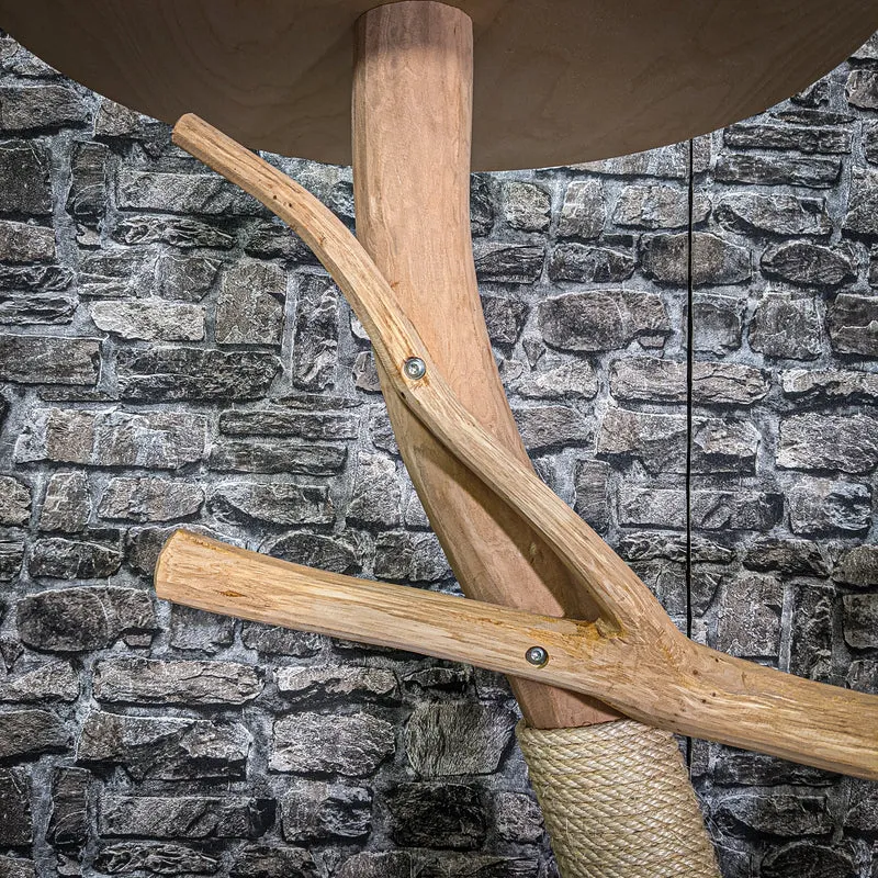 Naturkratzbaum 122 cm hoch Kratzbaum Natur Holz Design 2850 Katzenbaum
