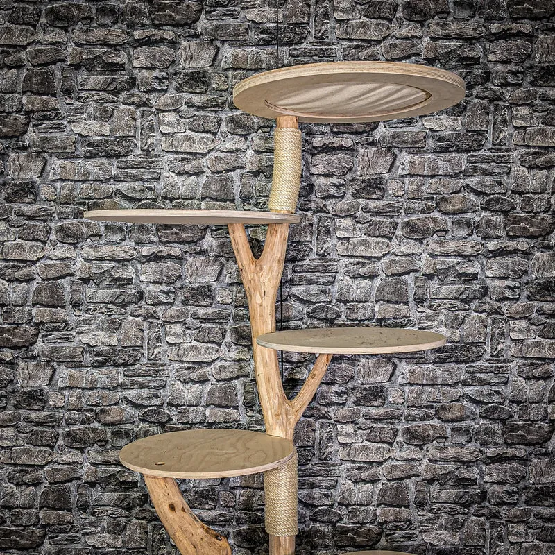 Naturkratzbaum 175 cm hoch Kratzbaum Natur Holz Design 2851 Katzenbaum