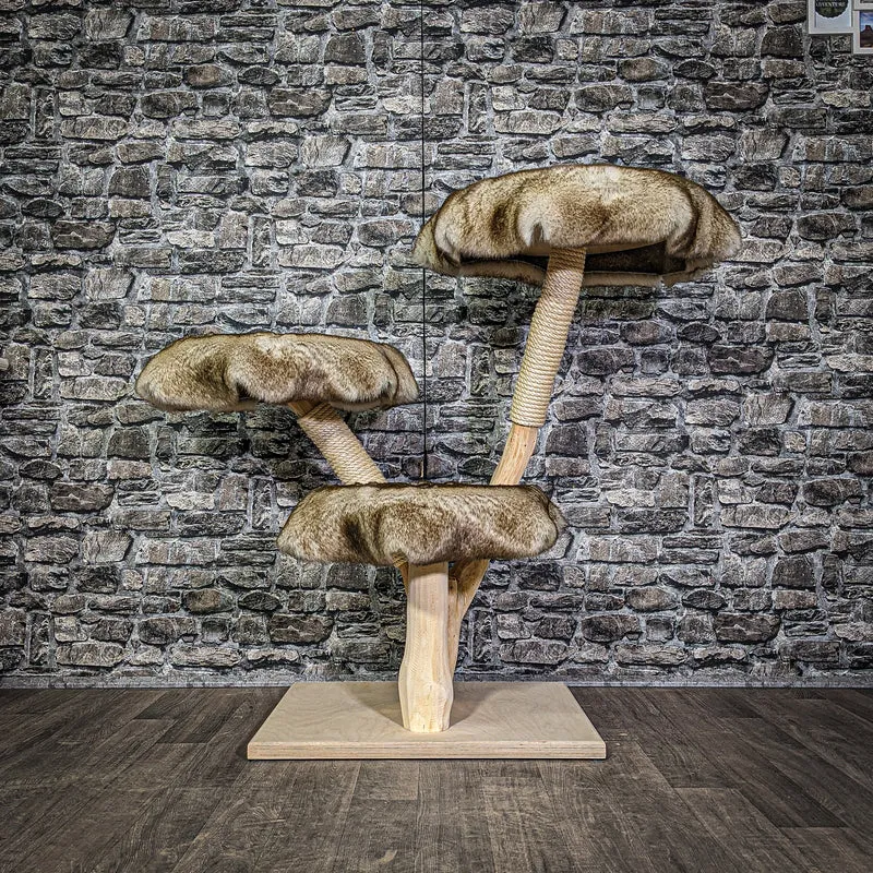 Naturkratzbaum 102 cm hoch Kratzbaum Natur Holz Design 2852 Katzenbaum