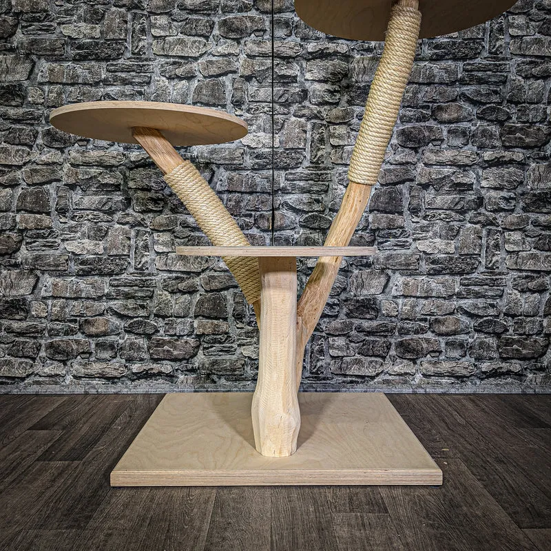 Naturkratzbaum 102 cm hoch Kratzbaum Natur Holz Design 2852 Katzenbaum