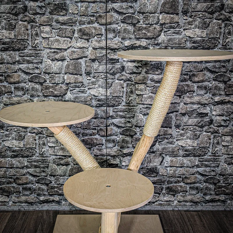 Naturkratzbaum 102 cm hoch Kratzbaum Natur Holz Design 2852 Katzenbaum