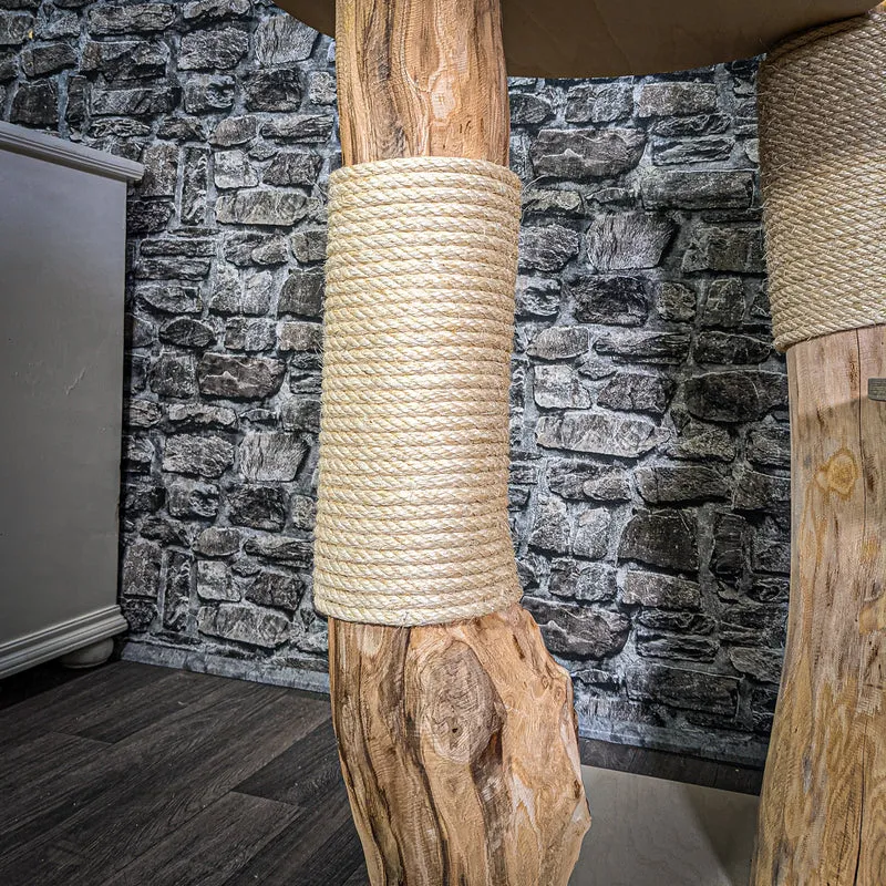 Naturkratzbaum 2869 Kratzbaum Natur Holz Design 114 cm hoch Katzenbaum