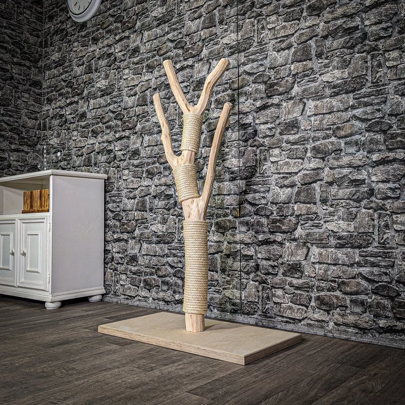 Kratzstamm 123 cm hoch Natur Holz Design Kratzbaum 2868 Naturkratzbaum