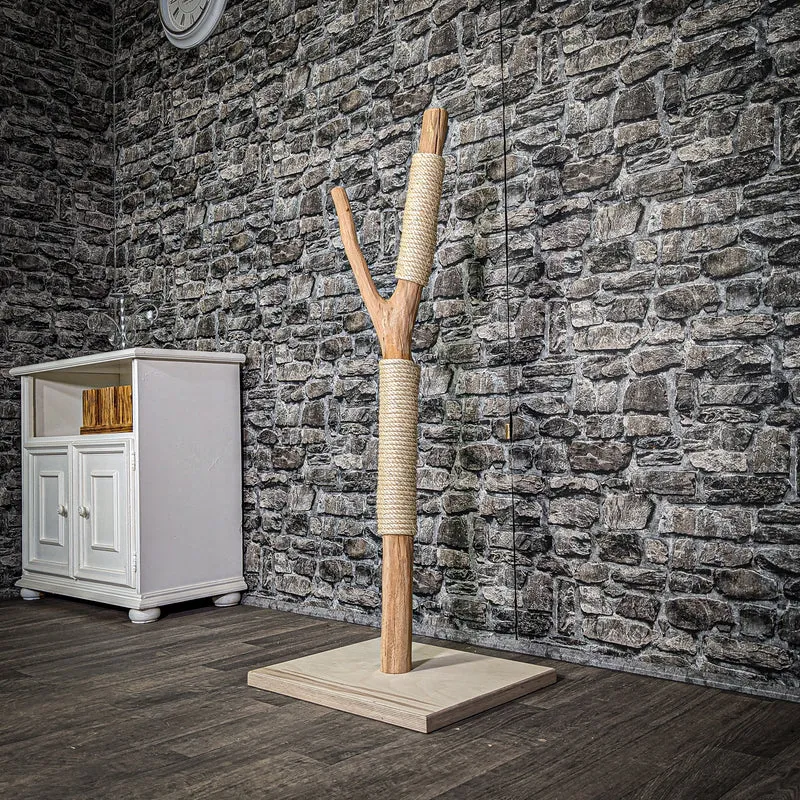 Kratzstamm 124 cm hoch Natur Holz Design Kratzbaum 2860 Naturkratzbaum