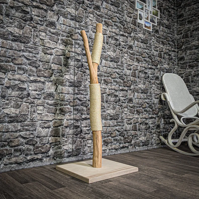 Kratzstamm 124 cm hoch Natur Holz Design Kratzbaum 2860 Naturkratzbaum
